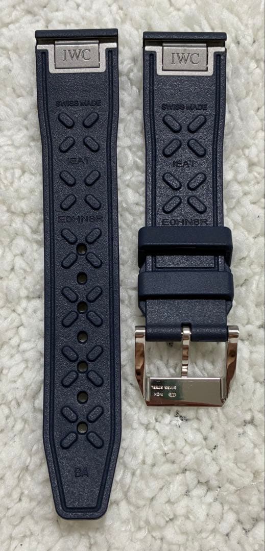 あ*き様 IWC 純正EasX-Change® ラバーベルト20mmネイビー +