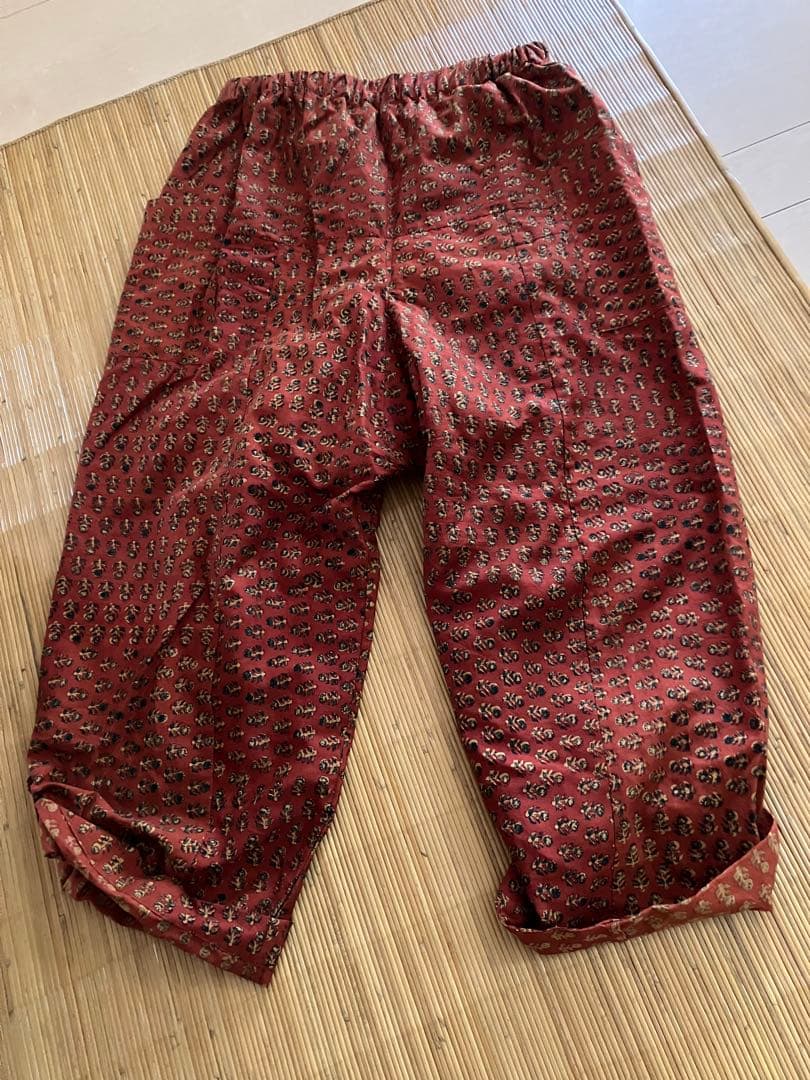 calico インド　アジュラックロンパンツ　M 赤