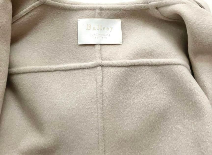 美品　ボールジィ プレミアムウール リバーフーデットコート　ベージュ S