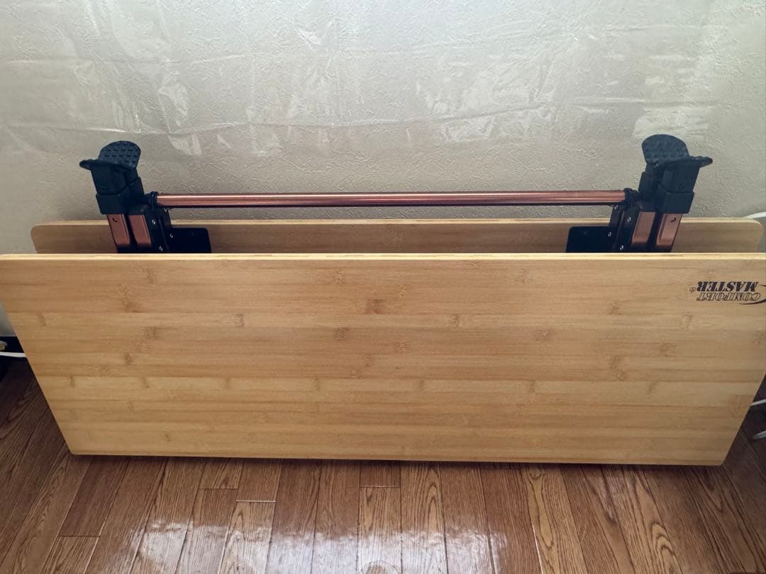 美品！Coleman 折りたたみ式バンブーテーブル