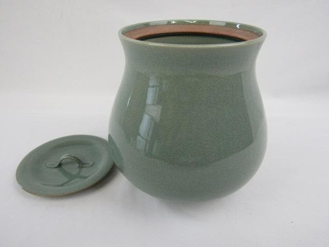 Y5-0824 ◇茶道具 高麗青磁 韓国 人間文化財 柳海剛(柳根瀅) 水指◇