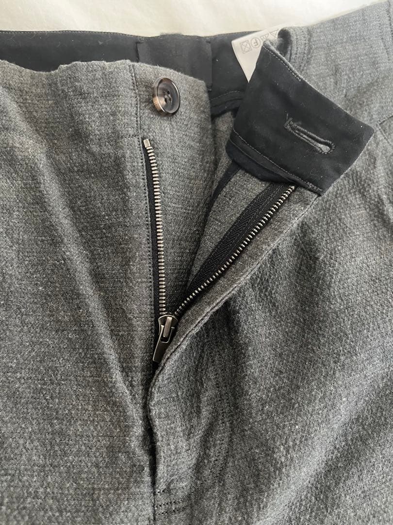 山内 高密度二重織りコットンパンツ グレー ゴムウエスト レア