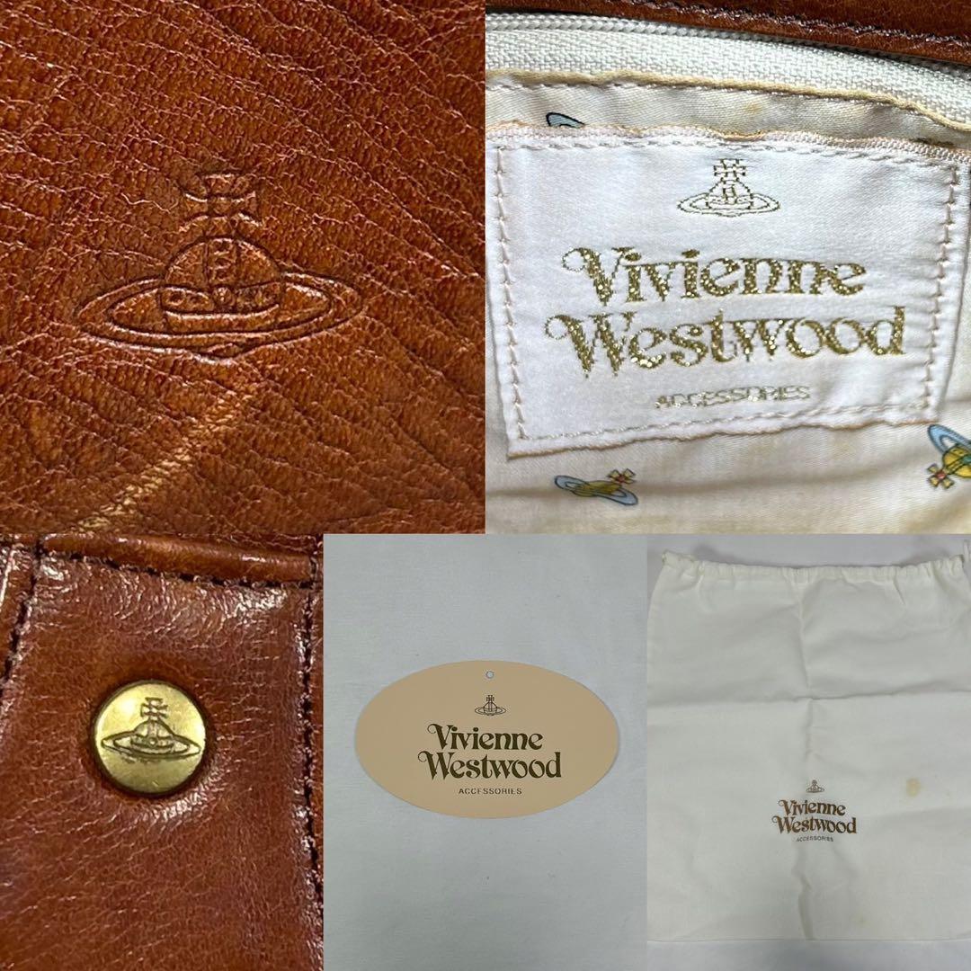 【美品/付属品】ヴィヴィアンウエストウッド ヤスミン ハンドバッグ オーブ 茶