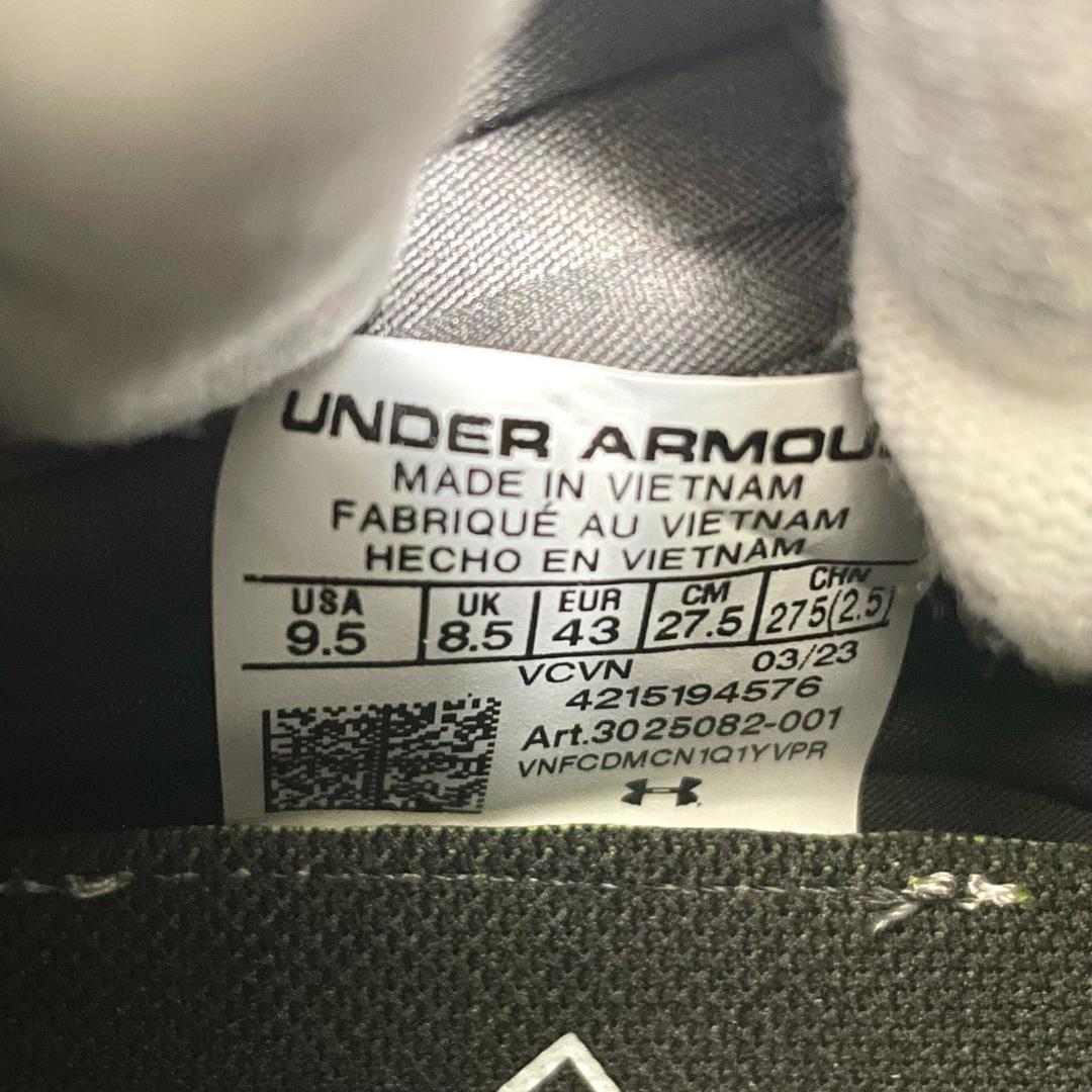 アンダーアーマー アメフトシューズ 27.5cm スパイク メンズ ブラック