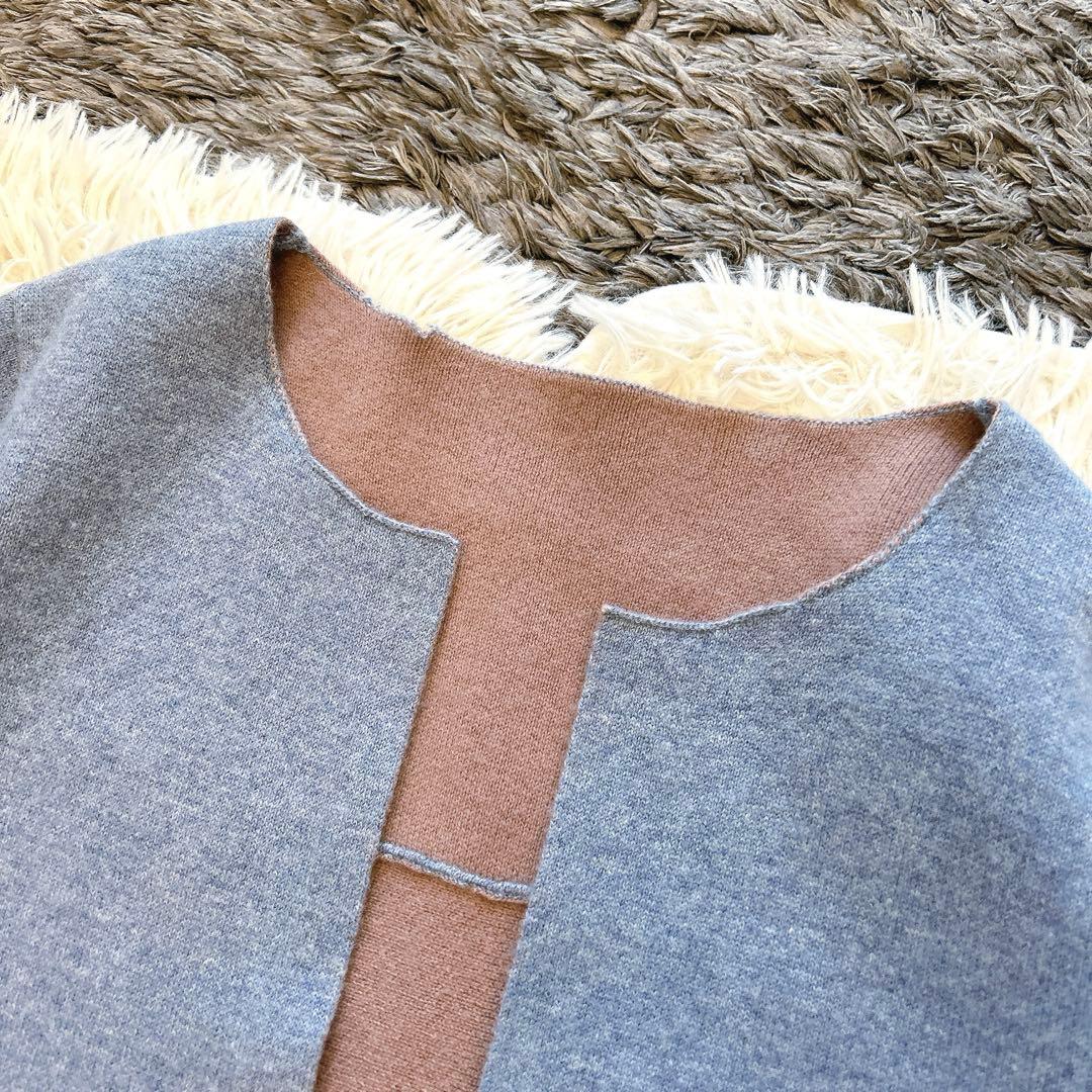 MYLAN マイラン　カシミヤノーカラーニット　リバーコート　カーディガン