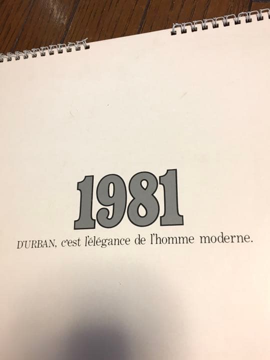 【貴重】アランドロン ダーバンカレンダー　1981