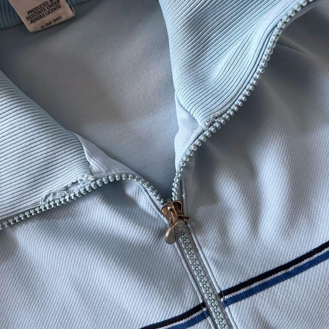 80sアディダスデサント製西ドイツトラックジャケットティファニーブルー刺繍ロゴ