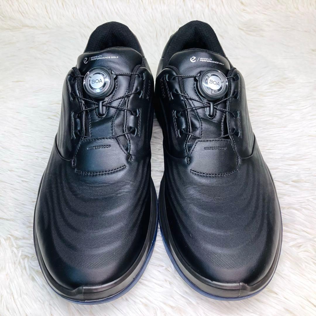 【極美品】ECCO 43 エコーゴルフ　ブラックGOLF LT1 BOA ボア