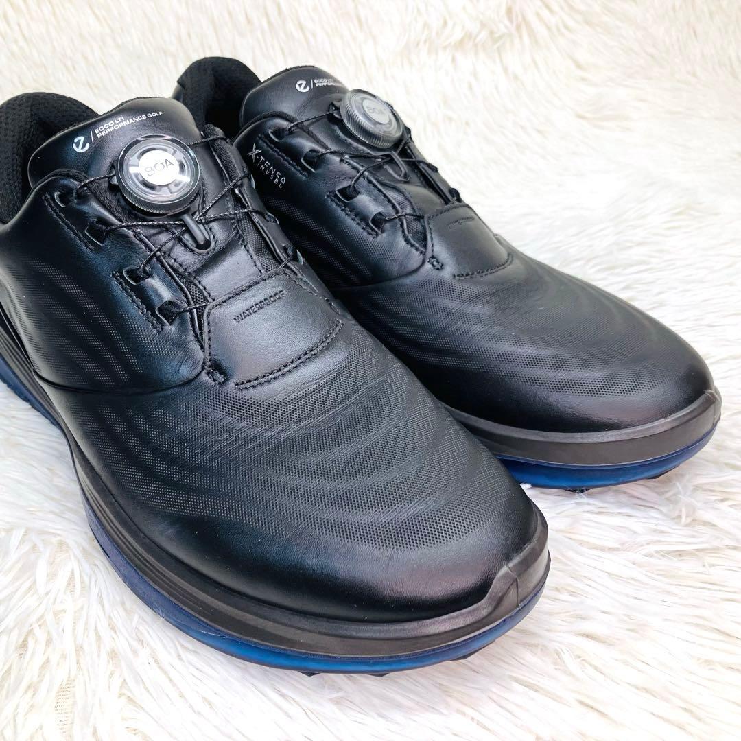 【極美品】ECCO 43 エコーゴルフ　ブラックGOLF LT1 BOA ボア
