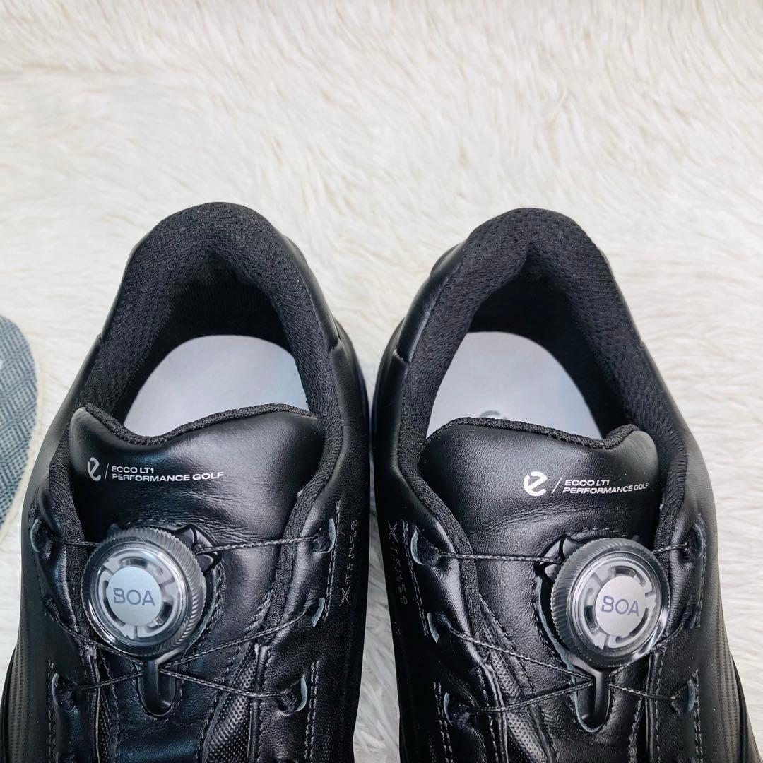 【極美品】ECCO 43 エコーゴルフ　ブラックGOLF LT1 BOA ボア