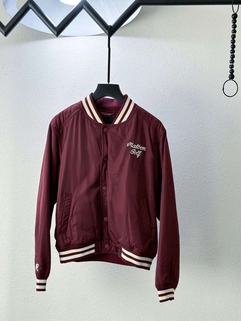 ゴルフウェア レディース アウター ベージュ赤SML