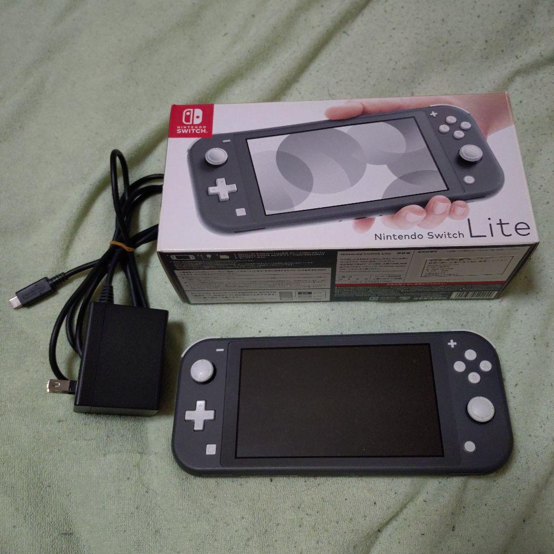 Nintendo Switch Lite　グレー　箱・充電アダプター付き
