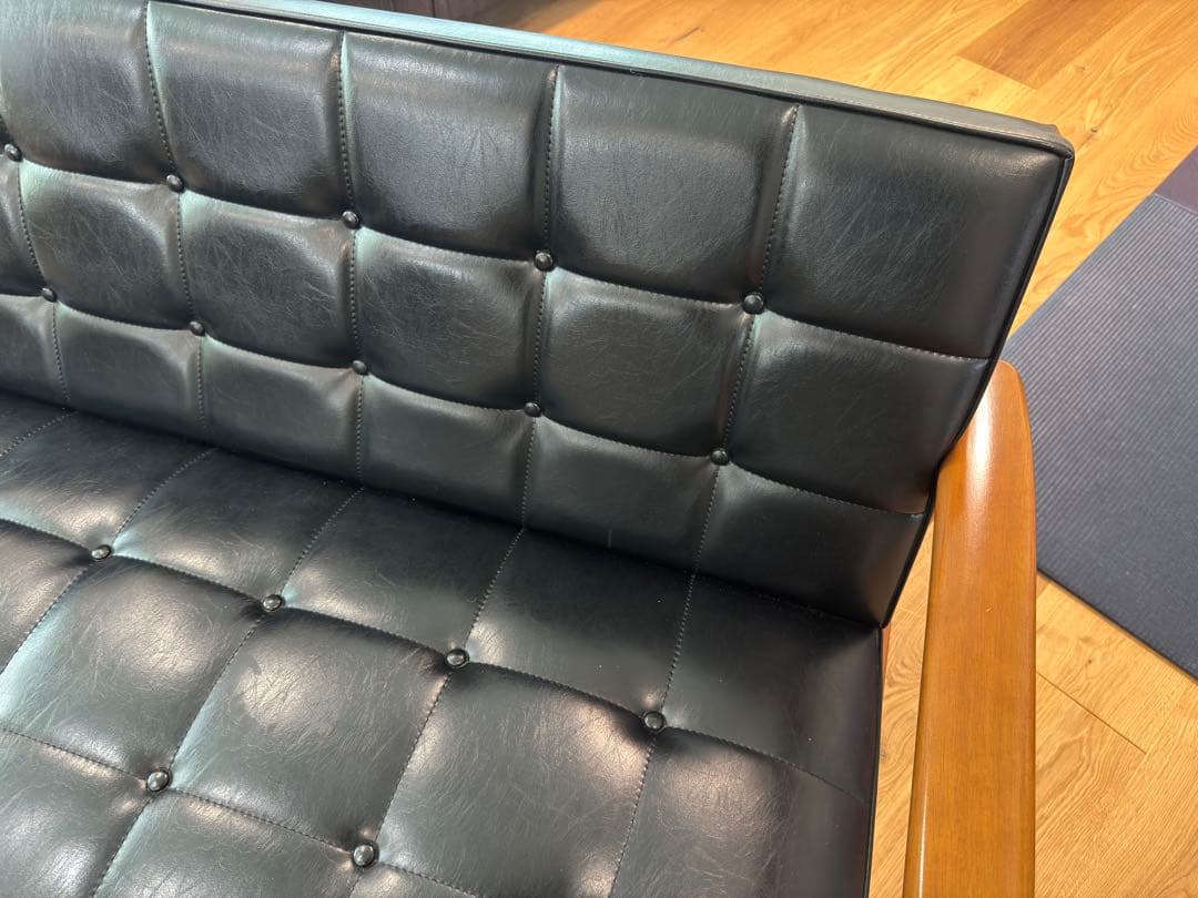 値下げ カリモク60 Kチェア 2人掛けソファ 黒