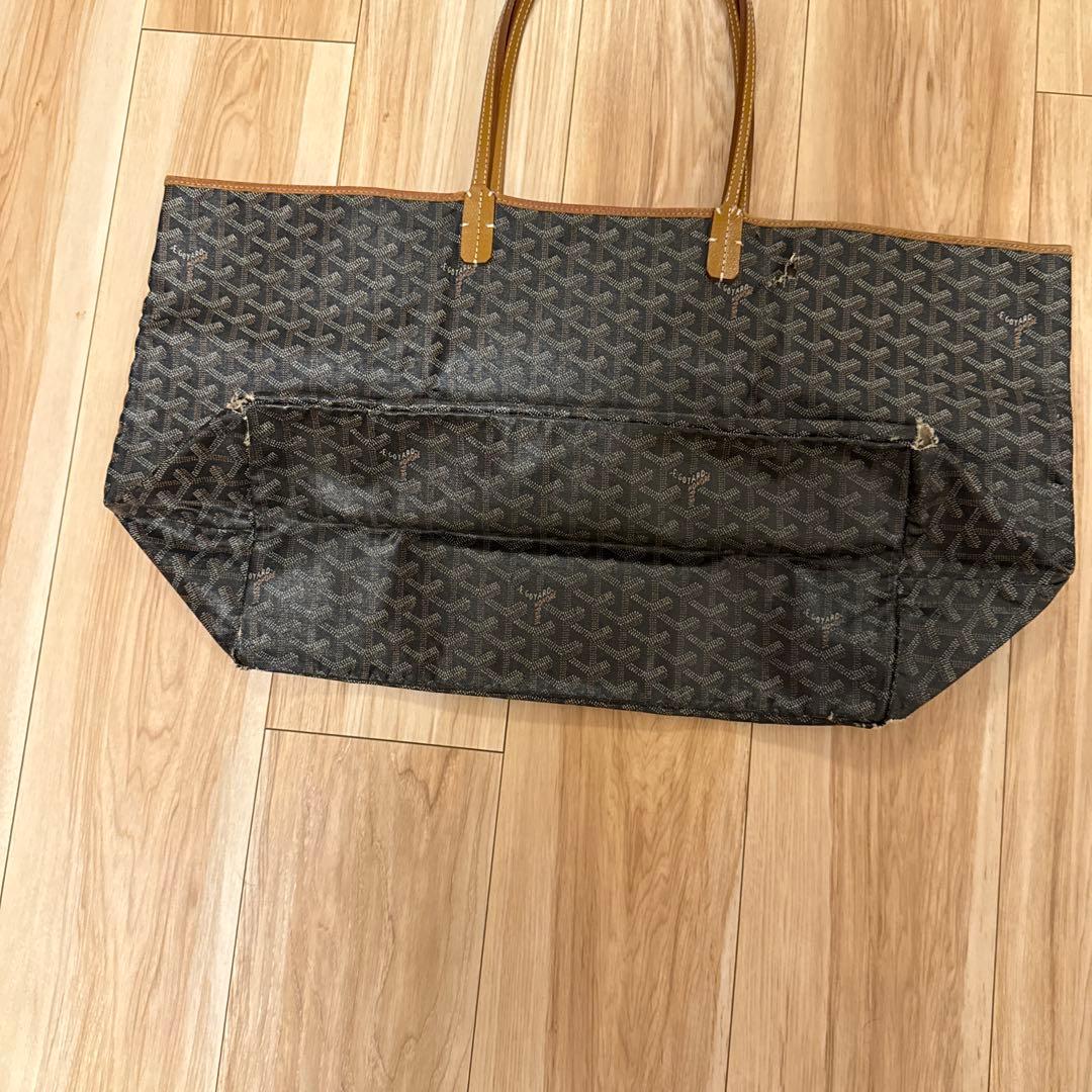 ゴヤール サンルイ GM ダメージ有 ハンドル修理済 黒×茶