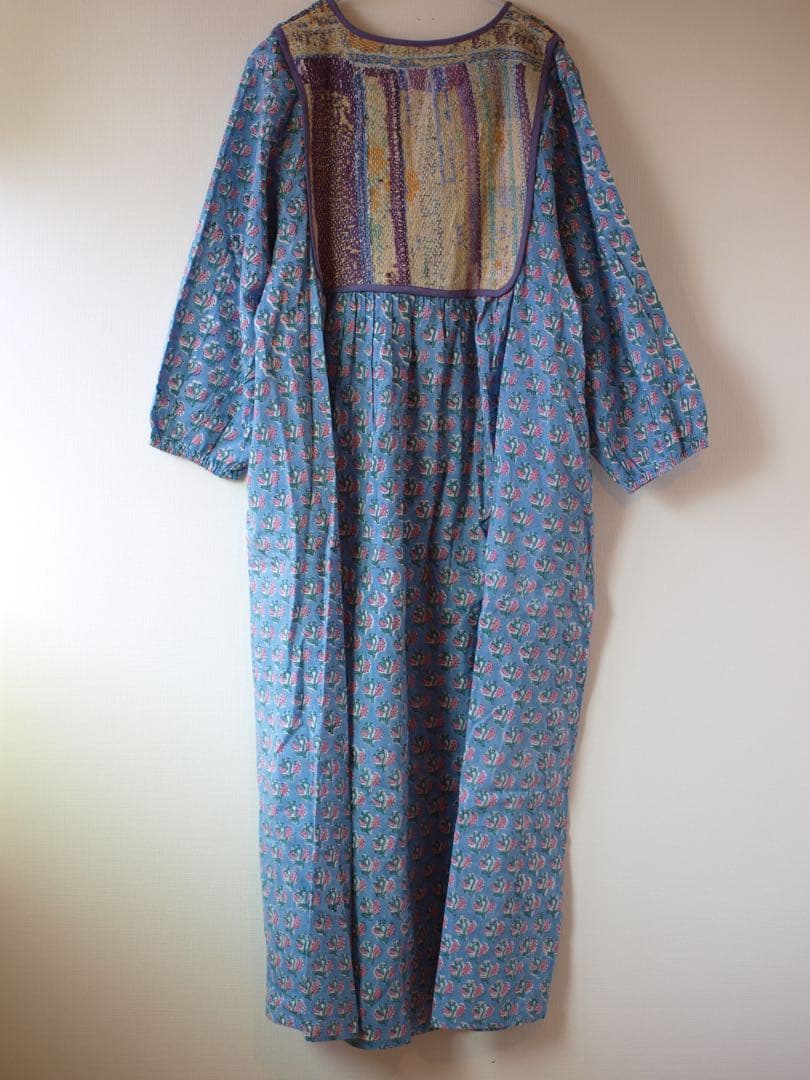 【no212】カンタキルト×ブロックプリントワンピース