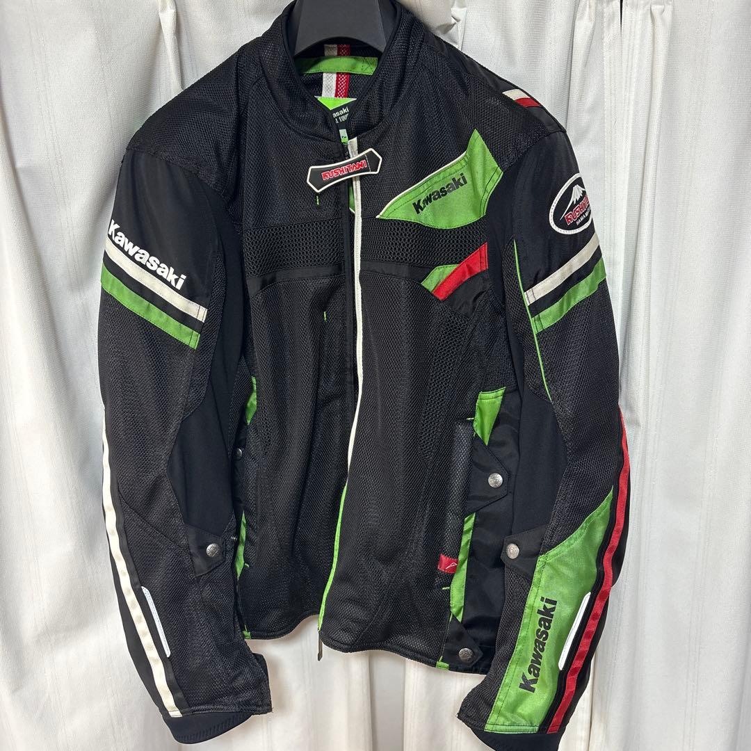 美品　希少　レア品　カワサキ　クシタニ　コラボ　メッシュ　ライダースジャケット