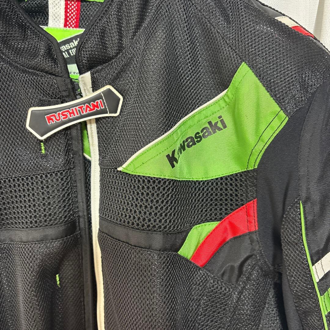 美品　希少　レア品　カワサキ　クシタニ　コラボ　メッシュ　ライダースジャケット