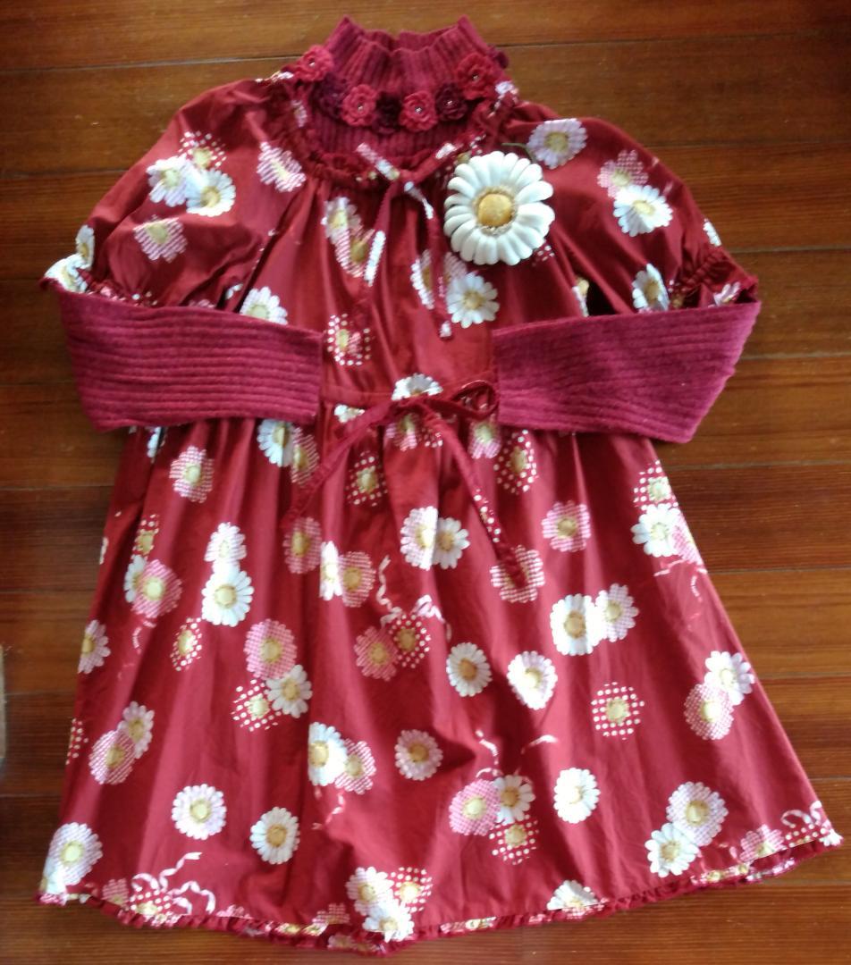 ピンクハウス　ひな菊コサージュpt.チュニック　2024　アカ