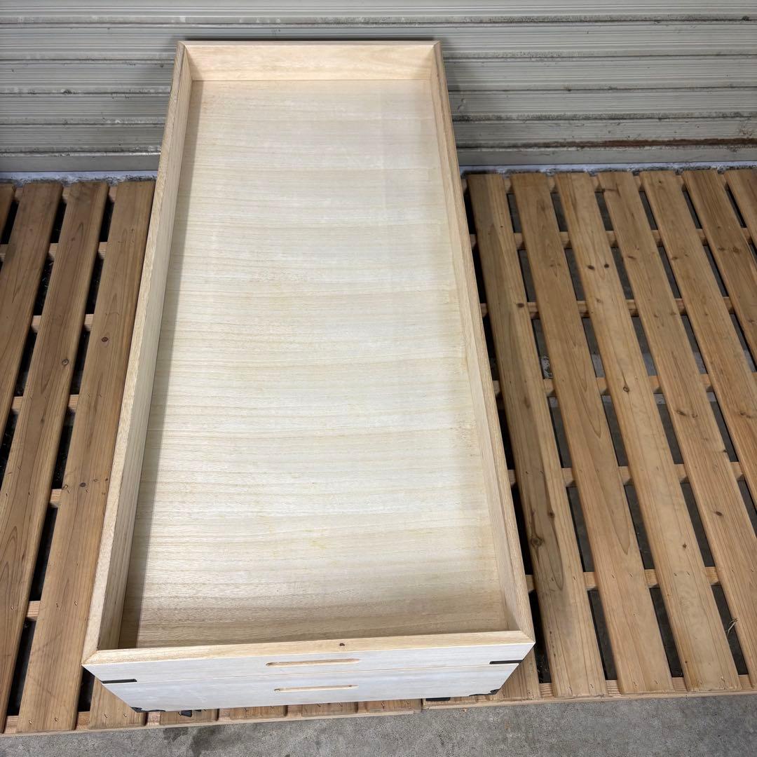 【送料込】桐　キャスター付衣装箱 5段 桐天然木　衣装ケース　着物収納　和家具