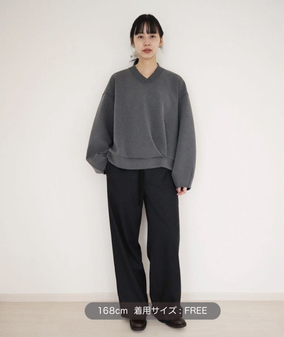 consister Vネック オーバーサイズ スウェット FREEサイズ