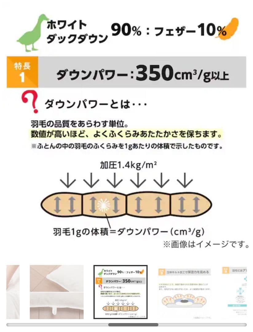 ニトリ 羽毛掛布団 クイーン