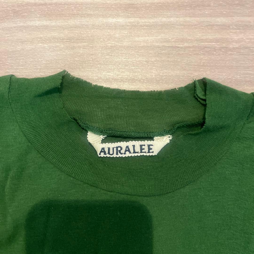 トップス AURALEE HIGH GAUGE SHEER LIB L/S TEE