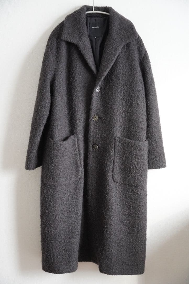 美品pas de calais ダークグレー ロングコート 36