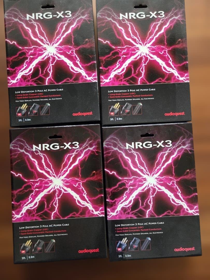 AudioQuest NRG-X3 3ft(0.9m) 電源ケーブル 4本セット