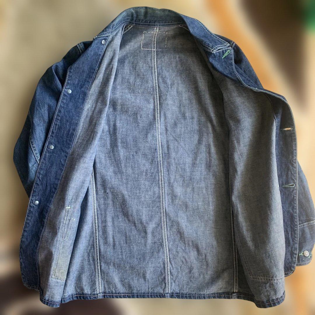 大戦 oshkosh オシュコシュ　カバーオール　濃紺2ポケ　40's