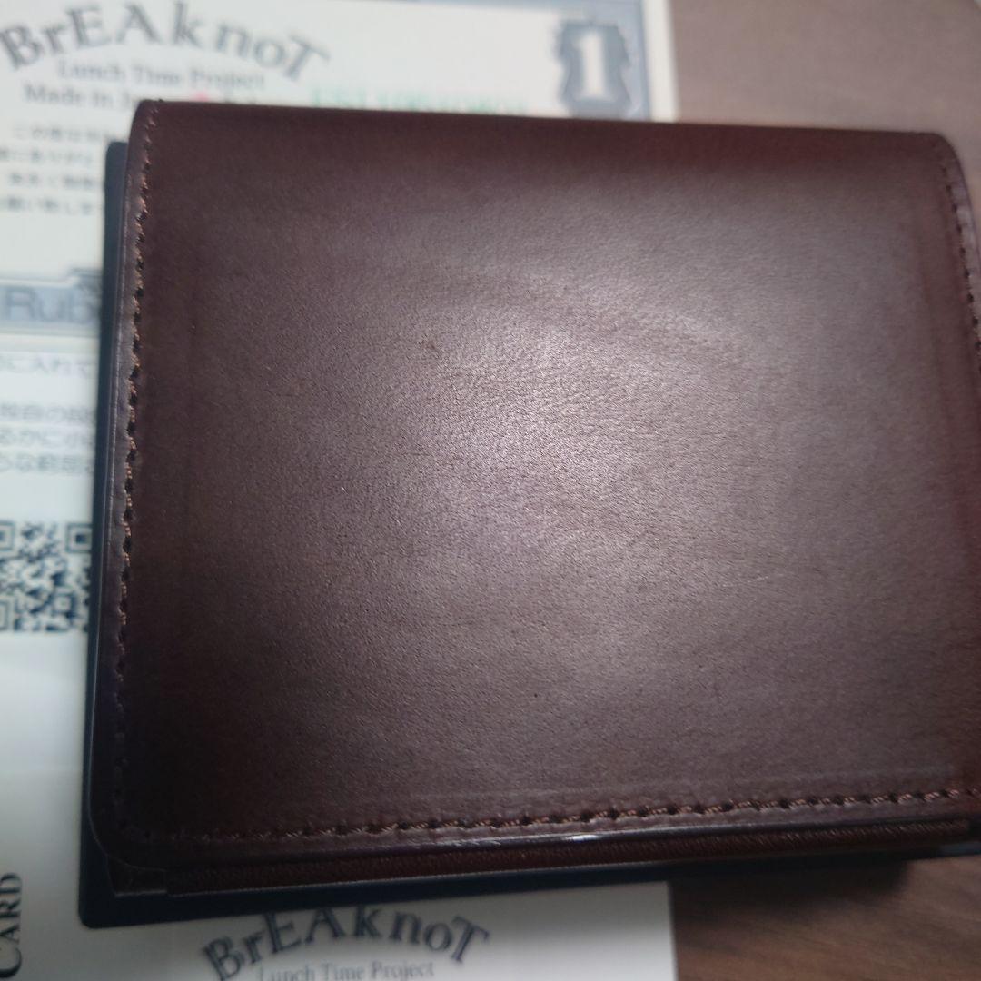 【美品】Breaknot Minitto 二つ折り財布 ブッテーロレザー