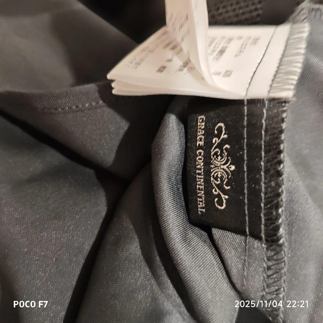 2025美品グレースコンチネンタル　ブラック 花模様刺繍 マキシワンピ　36