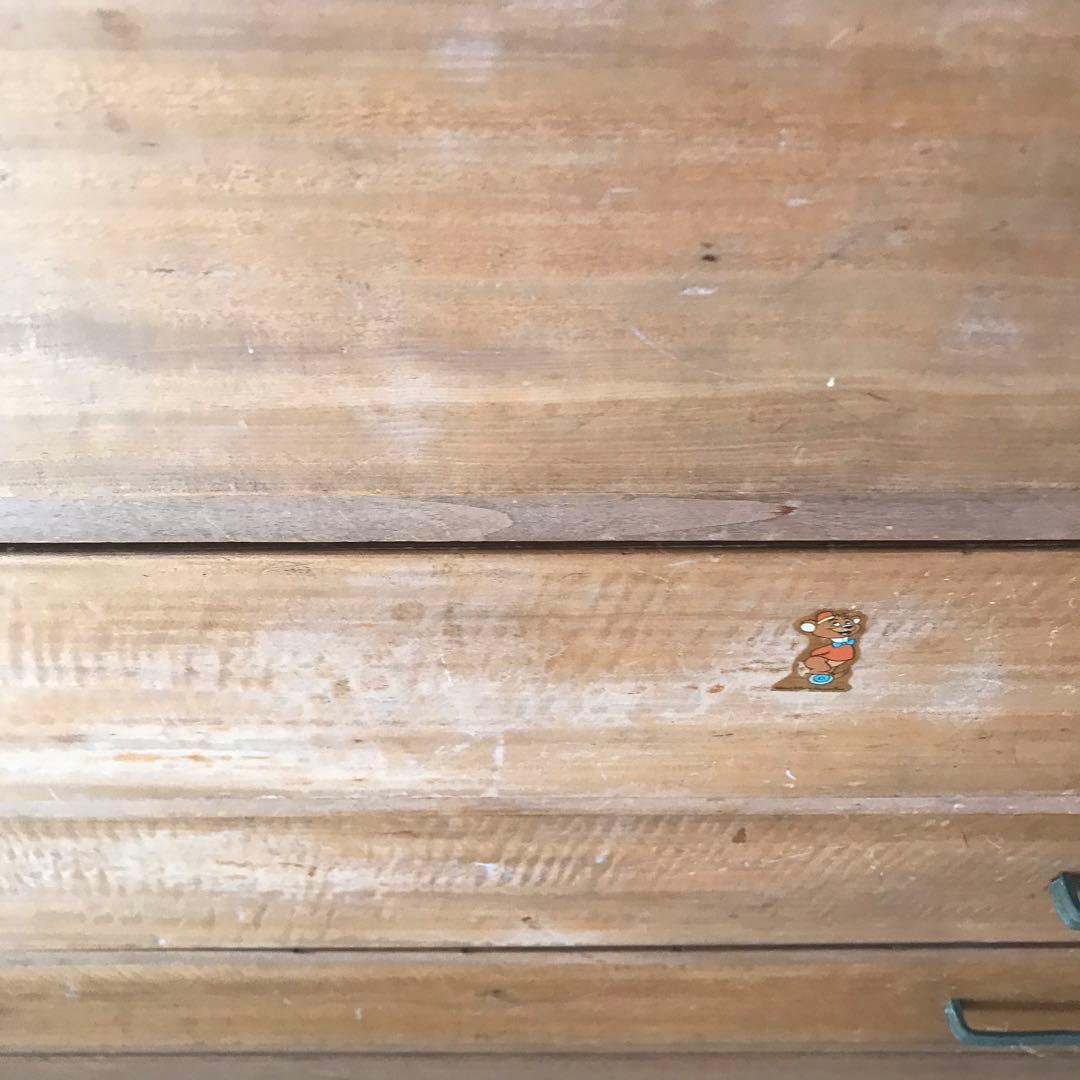 昭和レトロ木製タンス 6引き出し シンプルデザイン