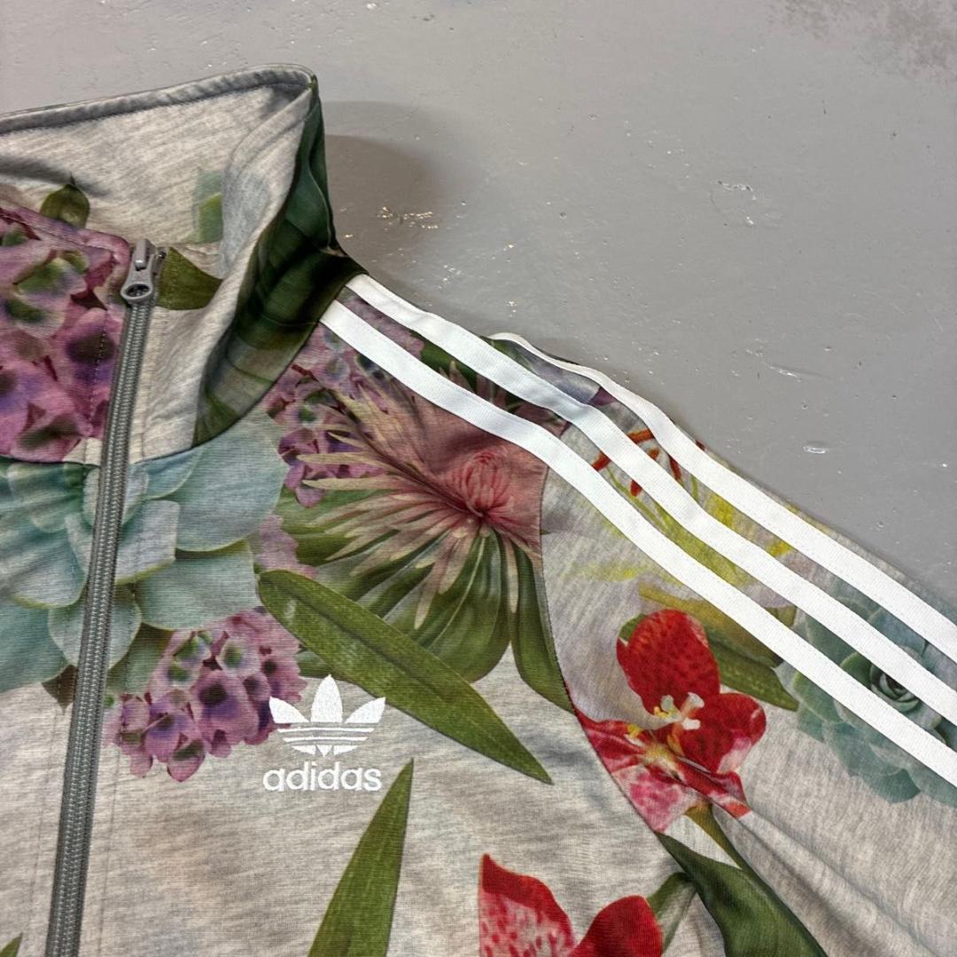 85サイズ　約Mサイズ　adidas アディダス　花柄 トラックジャケット