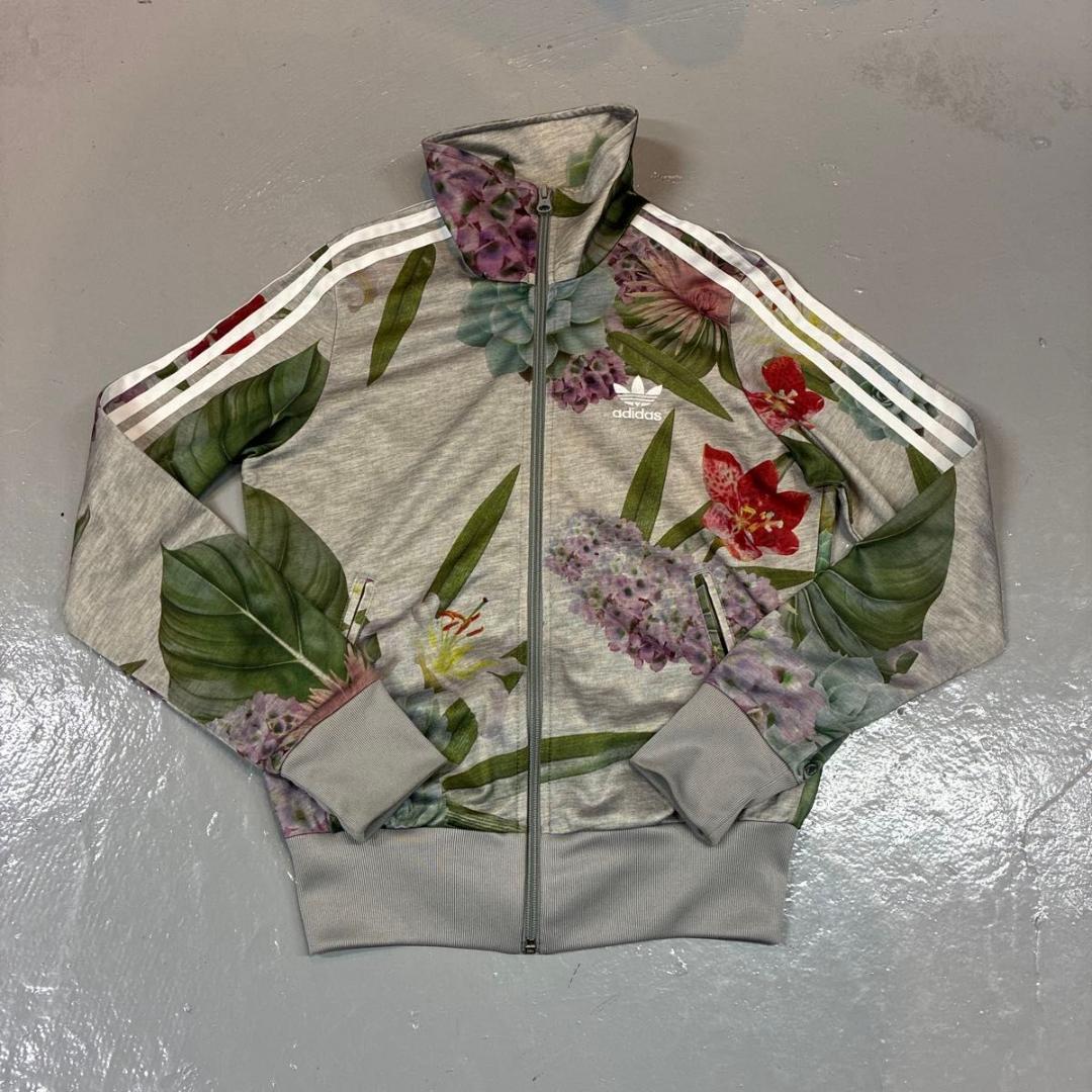 85サイズ　約Mサイズ　adidas アディダス　花柄 トラックジャケット