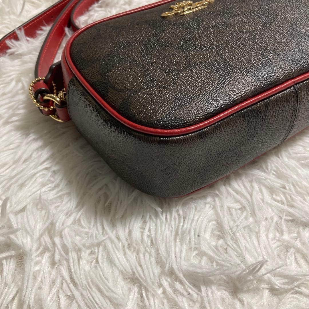 未使用級　現行　コーチ　ショルダーバッグ　ジェイミー カメラバッグ シグネチャー