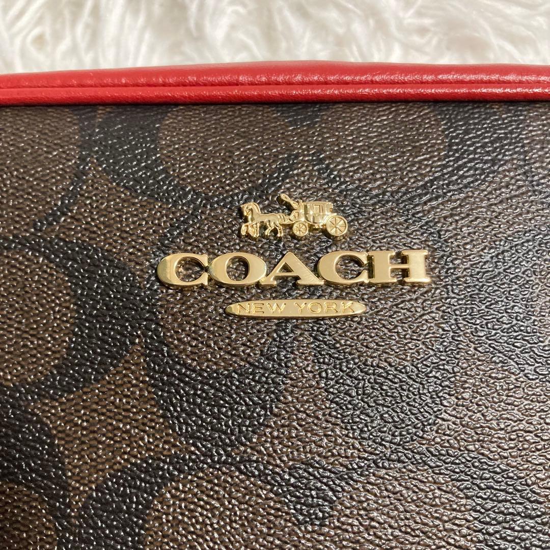 未使用級　現行　コーチ　ショルダーバッグ　ジェイミー カメラバッグ シグネチャー