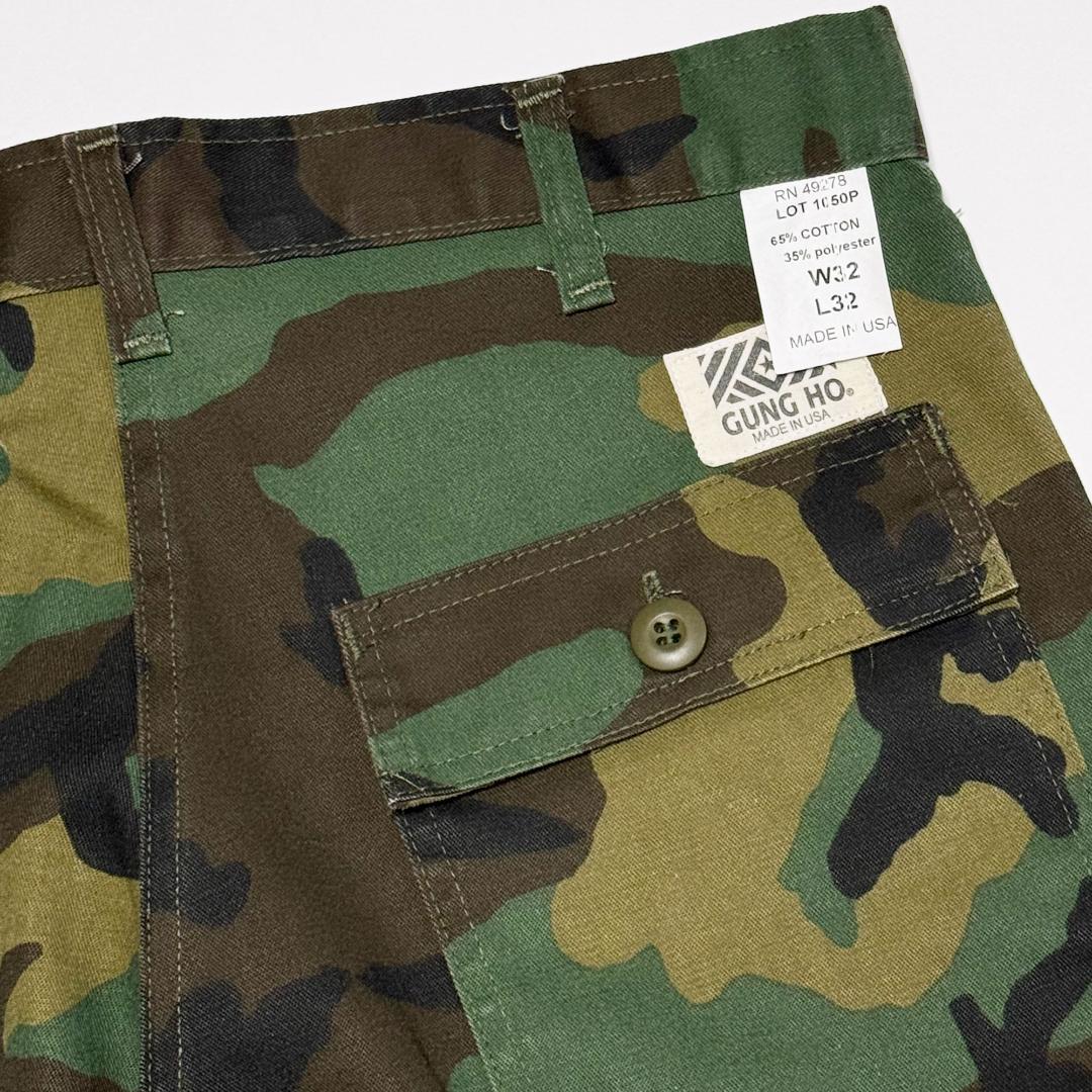 ■GUNG HO/ガンホー ウッドランドカモフラージュベイカーパンツW32美品■