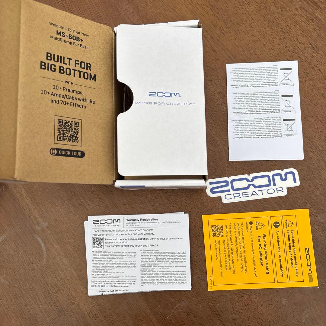 ZOOM MULTISTOMP MS-60B+ ベースエフェクター