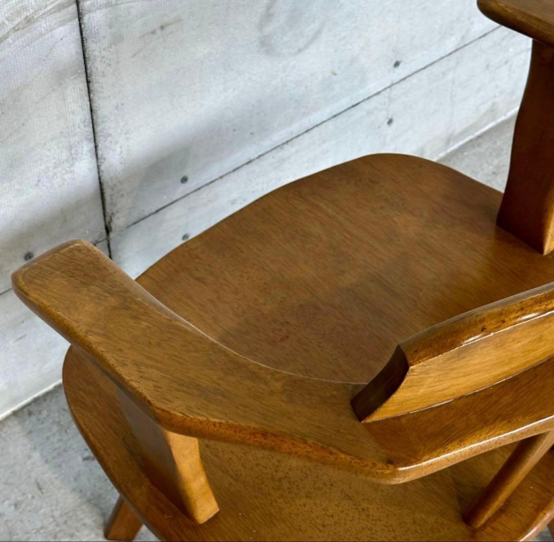 ✦最後の一脚✦マツダ家具 木製 回転式ダイニングチェア 昭和レトロ ヴィンテージ