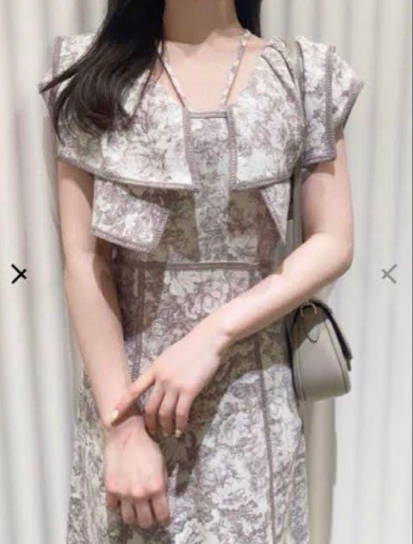 SNIDEL ラッフルカラーワンピース