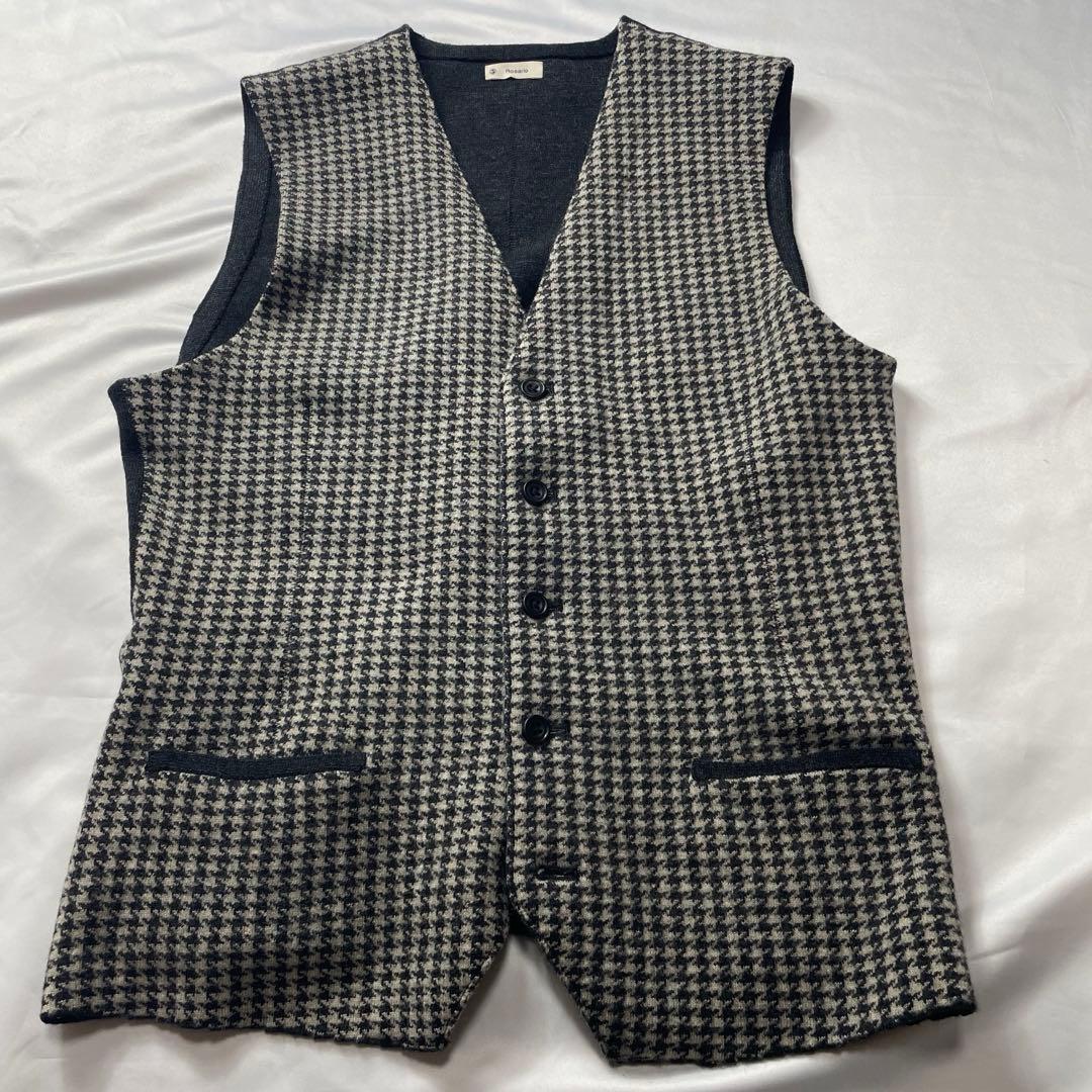 911japan Ropsario ニットジャケット&ベスト Lサイズ　千鳥柄