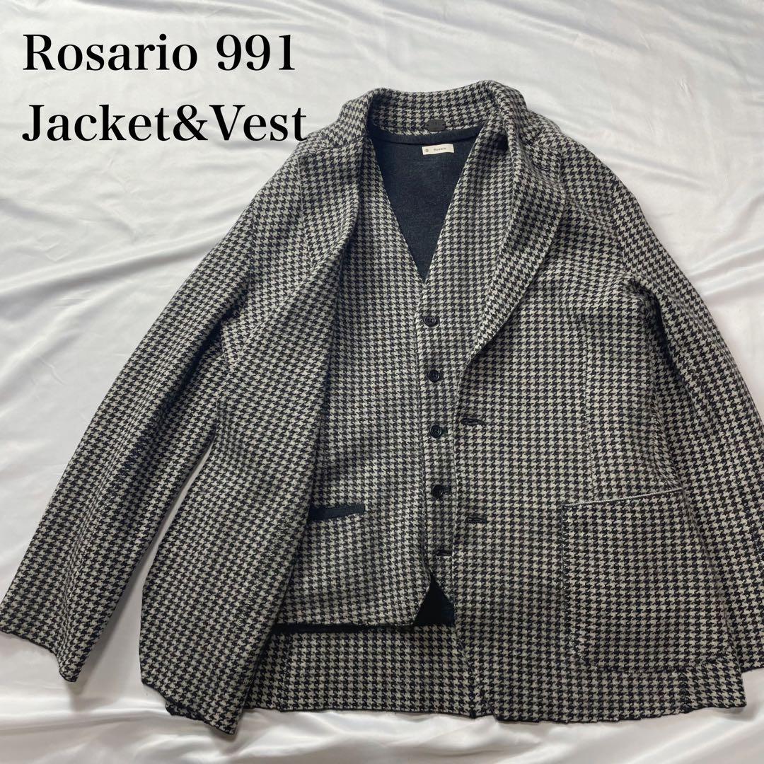 911japan Ropsario ニットジャケット&ベスト Lサイズ　千鳥柄
