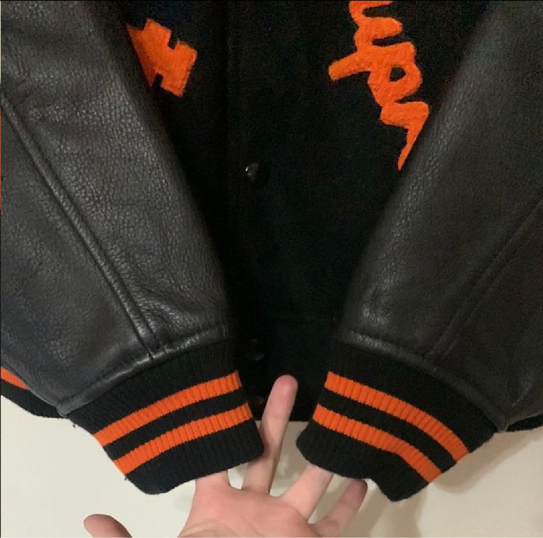 Supreme スタジャン 黒/オレンジ SUREMETEAM 2019 新古品