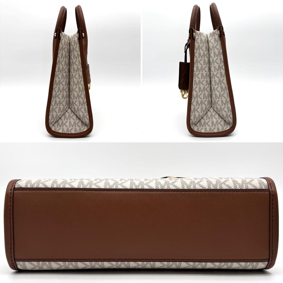 未使用保管品 マイケルコース 2way ショルダーバッグ 総柄 MK ロゴ 茶