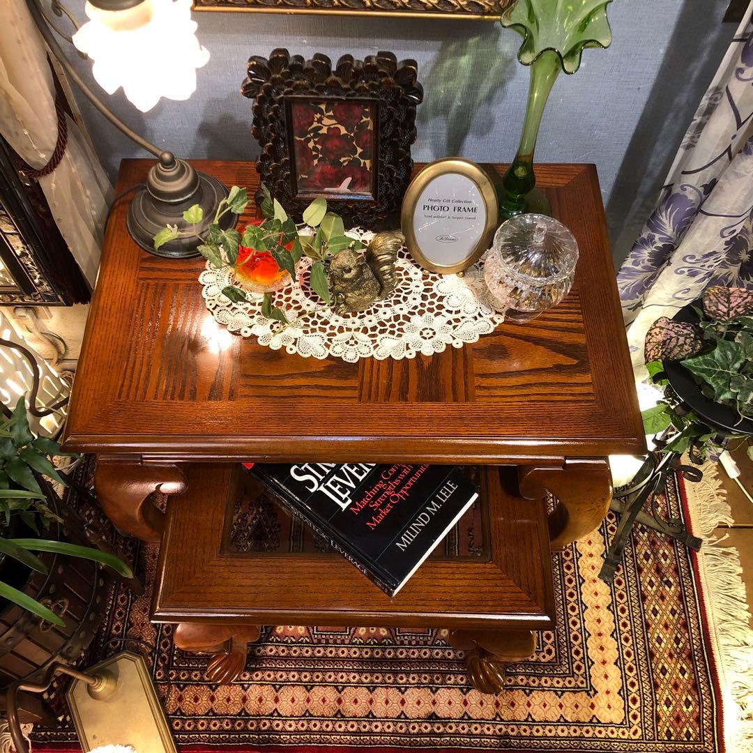 チルヴィンテージ US アンティーク　ネストテーブル　バラ売り可　猫脚