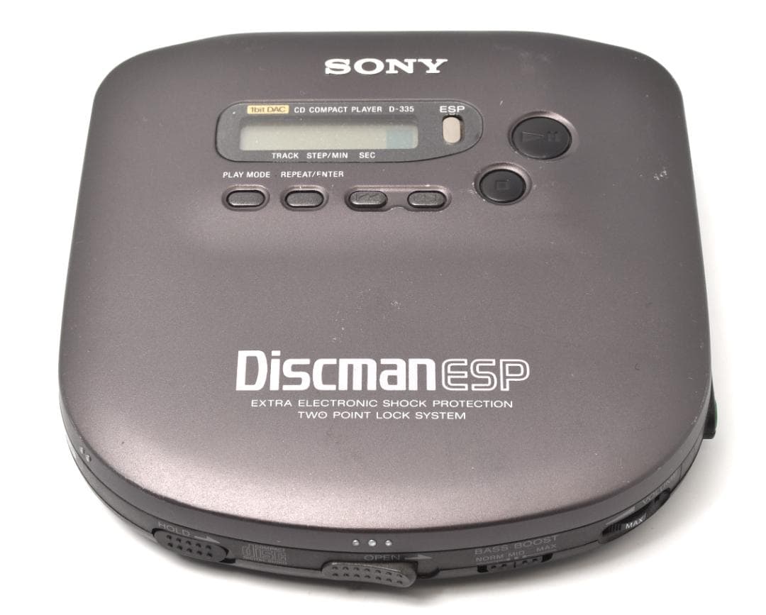 【動作品】SONY ディスクマン ESP ポータブルCDプレイヤー　D-335