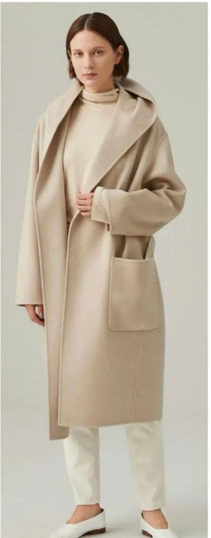 GALERIE VIE ギャルリー　ウールダブルフェイス フーデッドコート