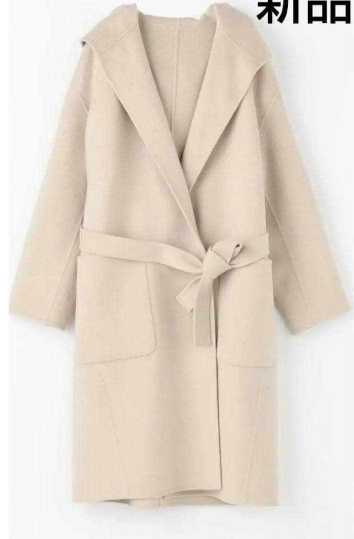 GALERIE VIE ギャルリー　ウールダブルフェイス フーデッドコート