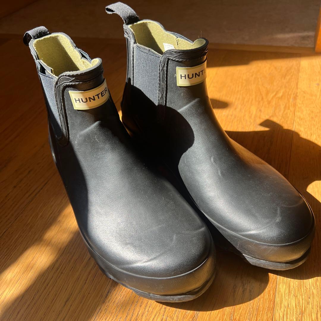 ハンター メンズレインブーツ ショートノリスフィールド チェルシーブーツUK9