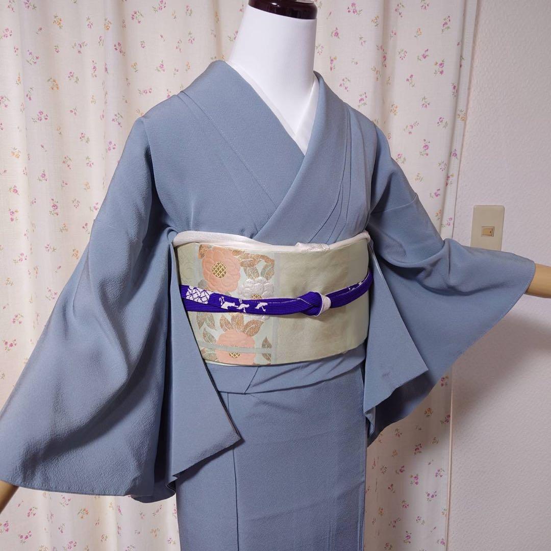 正絹　作家　紋付き　色無地　フルセット　フォーマル　フ7-11